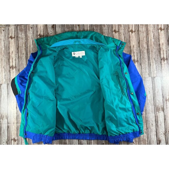 Columbia Bugaboo Oversize Radial Sleeve Jacket sz XL  blue turquoise Vintage - Picture 5 of 8